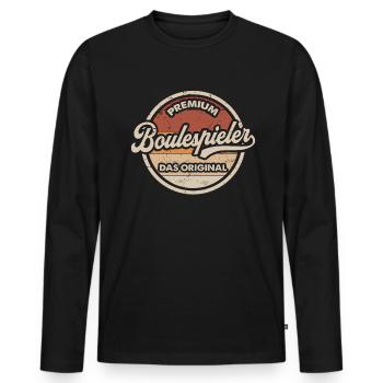 Boulespieler Original Boulesport - Männer Premium Bio Langarmshirt - Schwarz - Vorne - Nico (187cm)