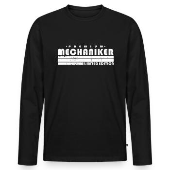 Mechaniker Limited Edition Lustiges KFZ Mechaniker - Männer Premium Bio Langarmshirt - Schwarz - Vorne - Nico (187cm)