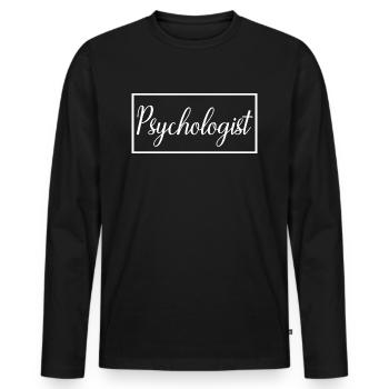Psychologist Proud Graduation Psychology Student - Men's Premium Organic Long Sleeve Shirt - black - Front - Nico (187cm)