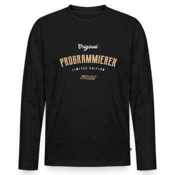 Programmierer Limited Edition - Männer Premium Bio Langarmshirt - Schwarz - Vorne - Nico (187cm)