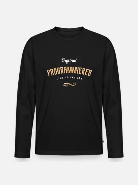 Programmierer Limited Edition - Männer Premium Bio Langarmshirt - Schwarz