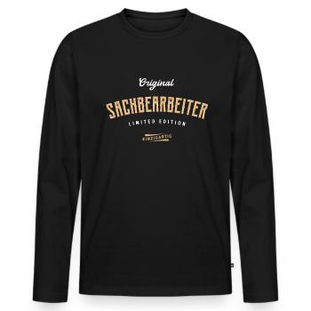 Sachbearbeiter Limited Edition - Männer Premium Bio Langarmshirt - Schwarz - Vorne - Nico (187cm)