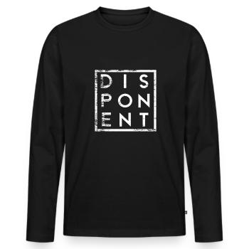 Disponent Minimalismus - Männer Premium Bio Langarmshirt - Schwarz - Vorne - Nico (187cm)