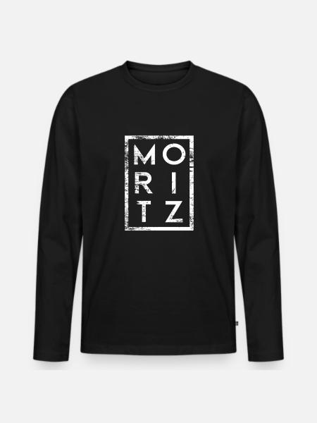 Moritz Minimalisme - T-shirt manches longues Premium bio Homme - noir