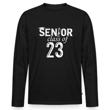 Senior Class of 2023 Funny Class of 2023 - Men's Premium Organic Long Sleeve Shirt - black - Front - Nico (187cm)