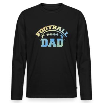 Football Dad Fans Game Day - Men's Premium Organic Long Sleeve Shirt - black - Front - Nico (187cm)