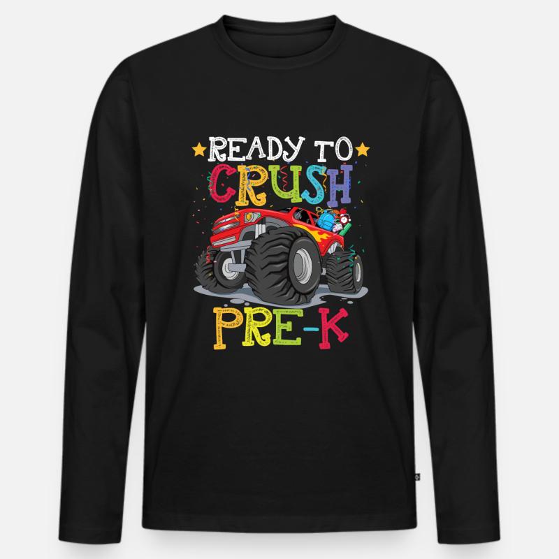 Ready To Crush Pre-K - Männer Premium Bio Langarmshirt - Schwarz