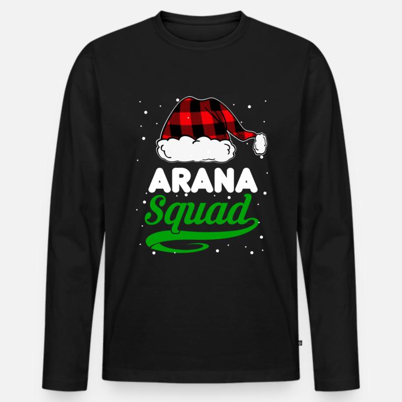 Arana Squad - Männer Premium Bio Langarmshirt - Schwarz