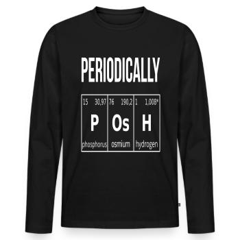 Periodically Posh - Men's Premium Organic Long Sleeve Shirt - black - Front - Nico (187cm)