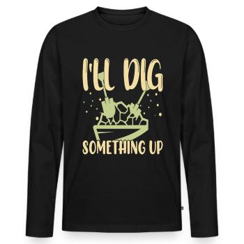 Gold Panning Gold Panning Gold Prospectors Gold - Men's Premium Organic Long Sleeve Shirt - black - Front - Nico (187cm)