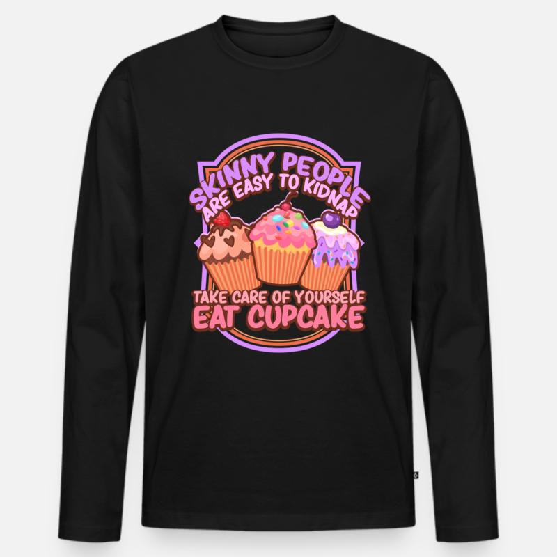 Cupcakes Baking Cupcake Bakery Owner - Männer Premium Bio Langarmshirt - Schwarz