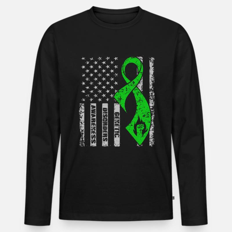 Genetic Disorders Awareness - Männer Premium Bio Langarmshirt - Schwarz