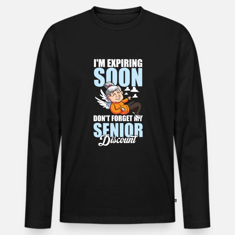 Rentner Rente Humor - Männer Premium Bio Langarmshirt - Schwarz