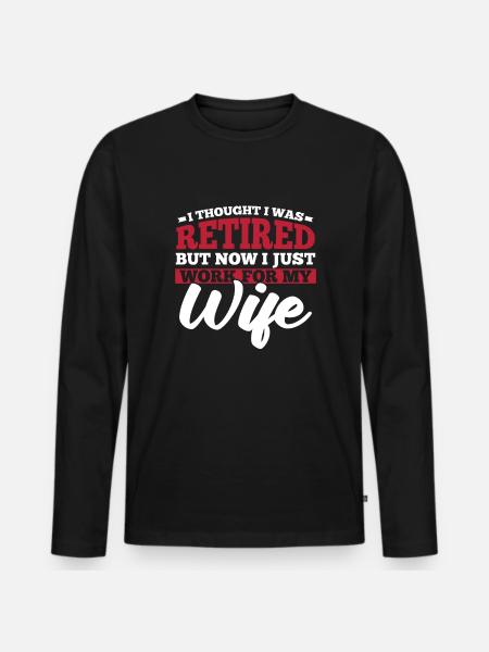 Pensioner pension funny - Men's Premium Organic Long Sleeve Shirt - black