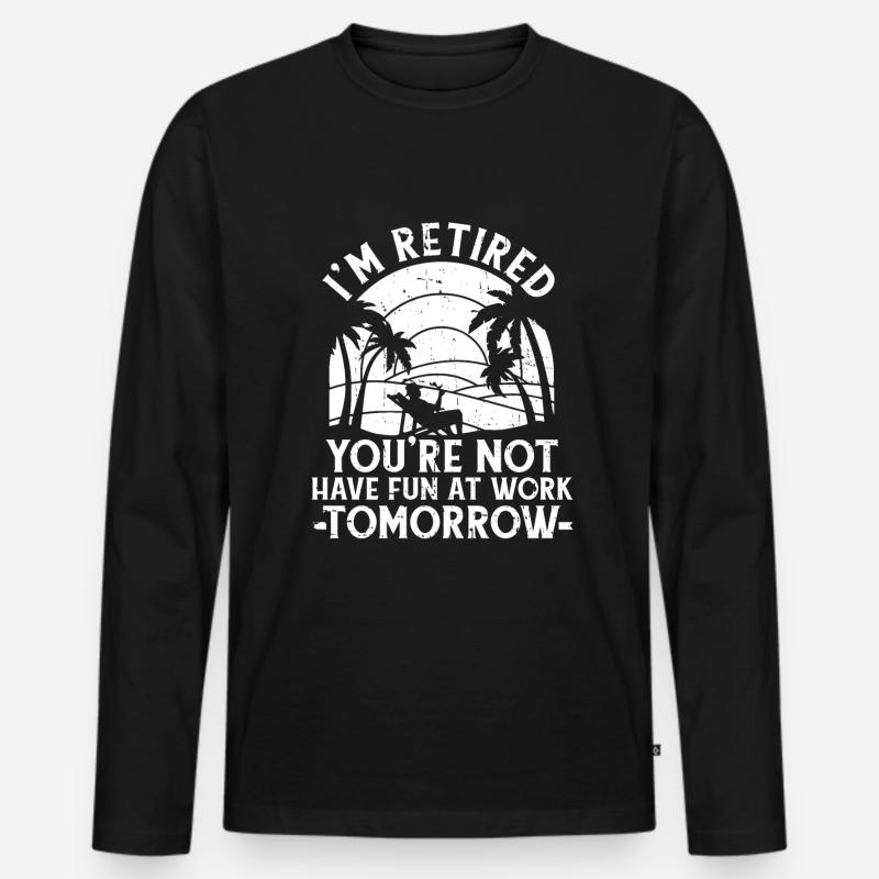 Rentner Rente Witzig - Männer Premium Bio Langarmshirt - Schwarz