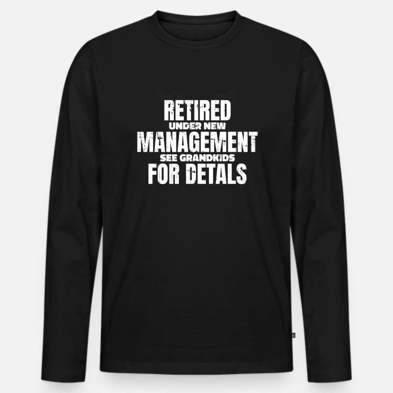 Rentner Rente - Männer Premium Bio Langarmshirt - Schwarz