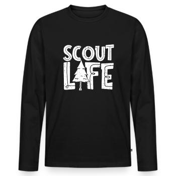 Boy Scout Life Scout Life - Men's Premium Organic Long Sleeve Shirt - black - Front - Nico (187cm)