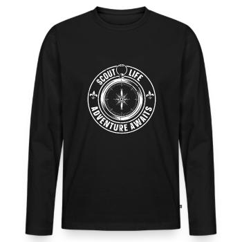 Boy Scout Life - Men's Premium Organic Long Sleeve Shirt - black - Front - Nico (187cm)