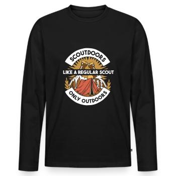 Pfadfinder Draußen - Männer Premium Bio Langarmshirt - Schwarz - Vorne - Nico (187cm)