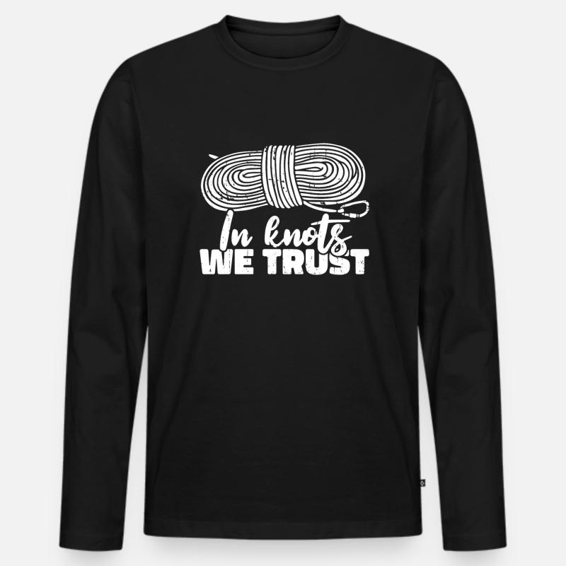 Pfadfinder Knoten - Männer Premium Bio Langarmshirt - Schwarz