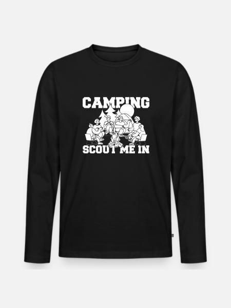 Boy Scout Funny - Men's Premium Organic Long Sleeve Shirt - black