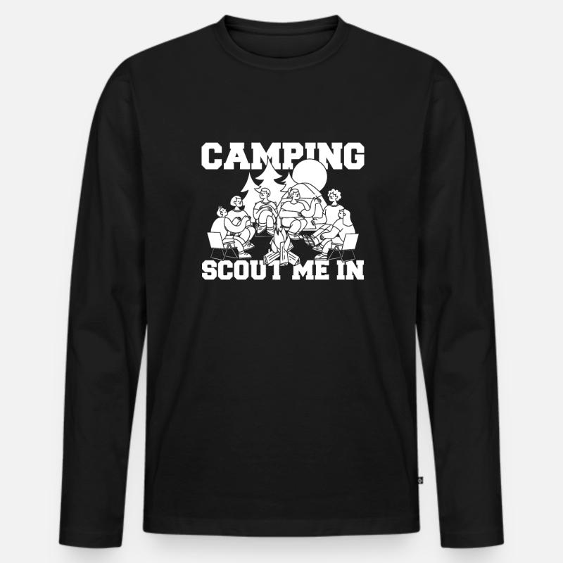 Pfadfinder Witzig - Männer Premium Bio Langarmshirt - Schwarz
