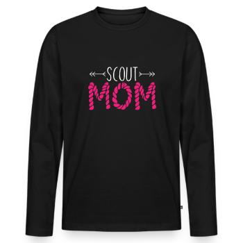 Boy Scout Mother Scout Mom - Men's Premium Organic Long Sleeve Shirt - black - Front - Nico (187cm)