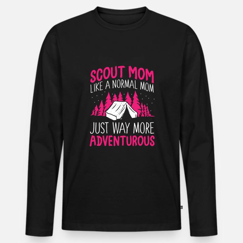 Pfadfinder Mutter - Männer Premium Bio Langarmshirt - Schwarz