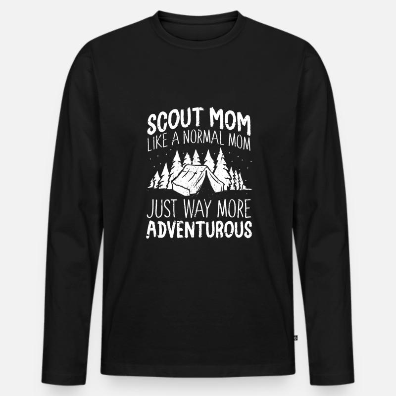 Pfadfinder Mutter - Männer Premium Bio Langarmshirt - Schwarz