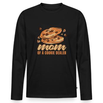 Boy Scout Mère Maman D’un Marchand De Biscuits - T-shirt manches longues Premium bio Homme - noir - Devant - Nico (187cm)