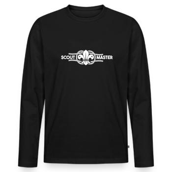Boy Scout Scout Master - Men's Premium Organic Long Sleeve Shirt - black - Front - Nico (187cm)