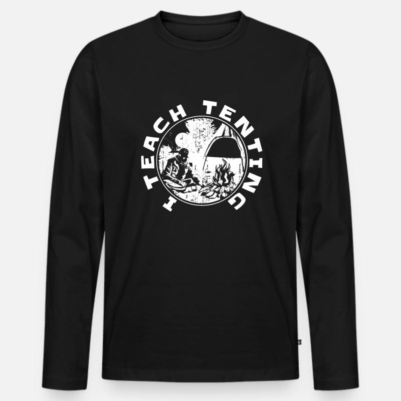 Pfadfinder - Männer Premium Bio Langarmshirt - Schwarz