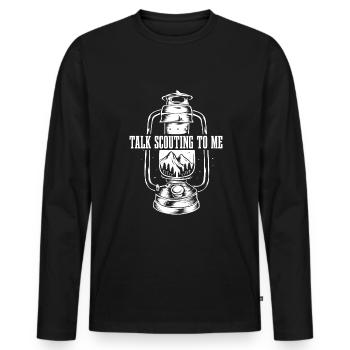 Pfadfinder Witzig - Männer Premium Bio Langarmshirt - Schwarz - Vorne - Nico (187cm)