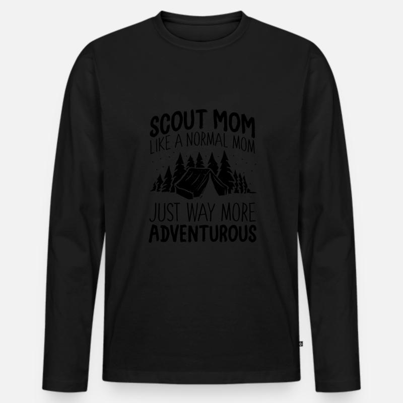 Pfadfinder Mutter - Männer Premium Bio Langarmshirt - Schwarz