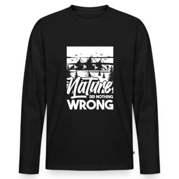 Boy Scouts Nature - Men's Premium Organic Long Sleeve Shirt - black - Front - Nico (187cm)