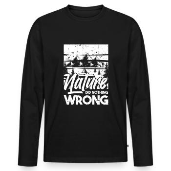 Boy Scouts Nature - Men's Premium Organic Long Sleeve Shirt - black - Front - Nico (187cm)