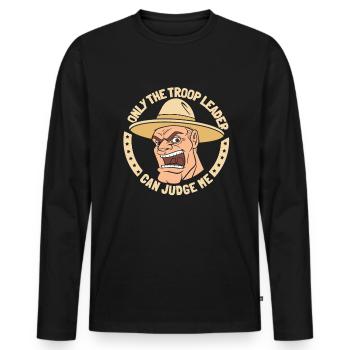 Boy Scout Funny - Men's Premium Organic Long Sleeve Shirt - black - Front - Nico (187cm)