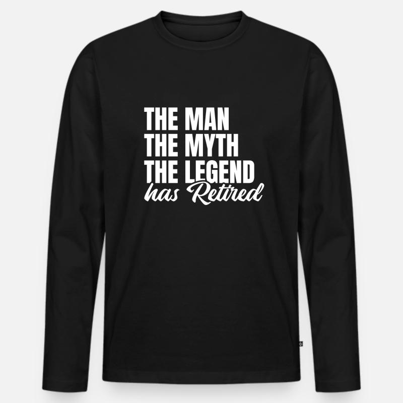 Rentner Rente Witzig - Männer Premium Bio Langarmshirt - Schwarz