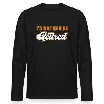 Pensioners Pension Pensioners - Men's Premium Organic Long Sleeve Shirt - black - Front - Nico (187cm)