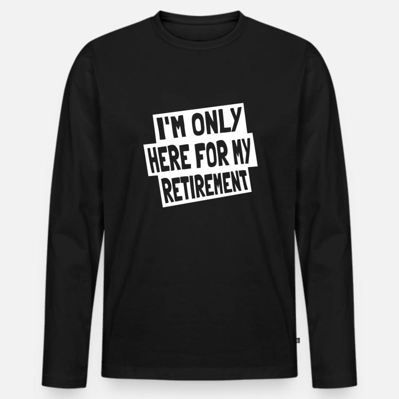 Rentner Rente - Männer Premium Bio Langarmshirt - Schwarz