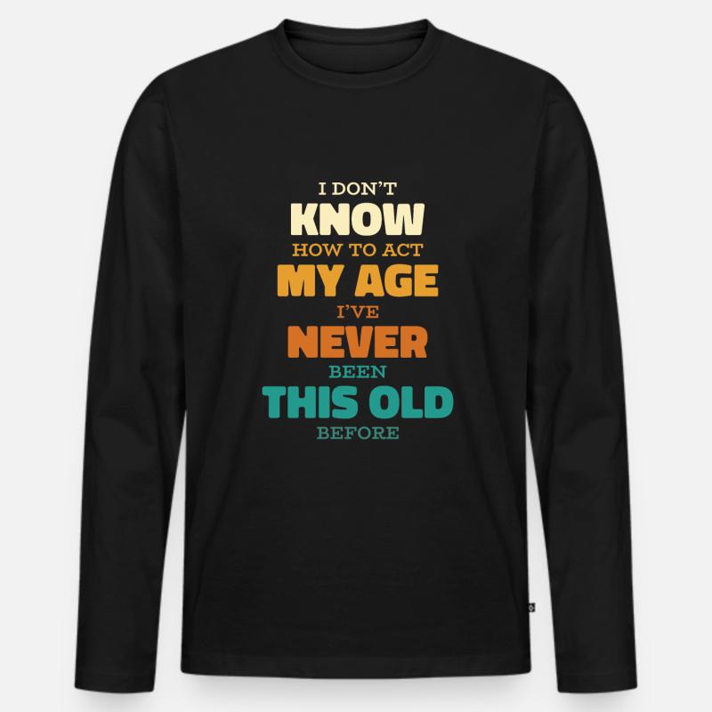 Schwarzer Humor - Männer Premium Bio Langarmshirt - Schwarz