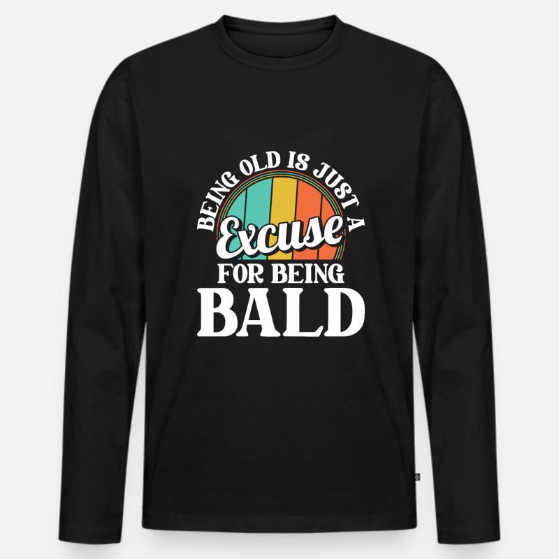Schwarzer Humor - Männer Premium Bio Langarmshirt - Schwarz