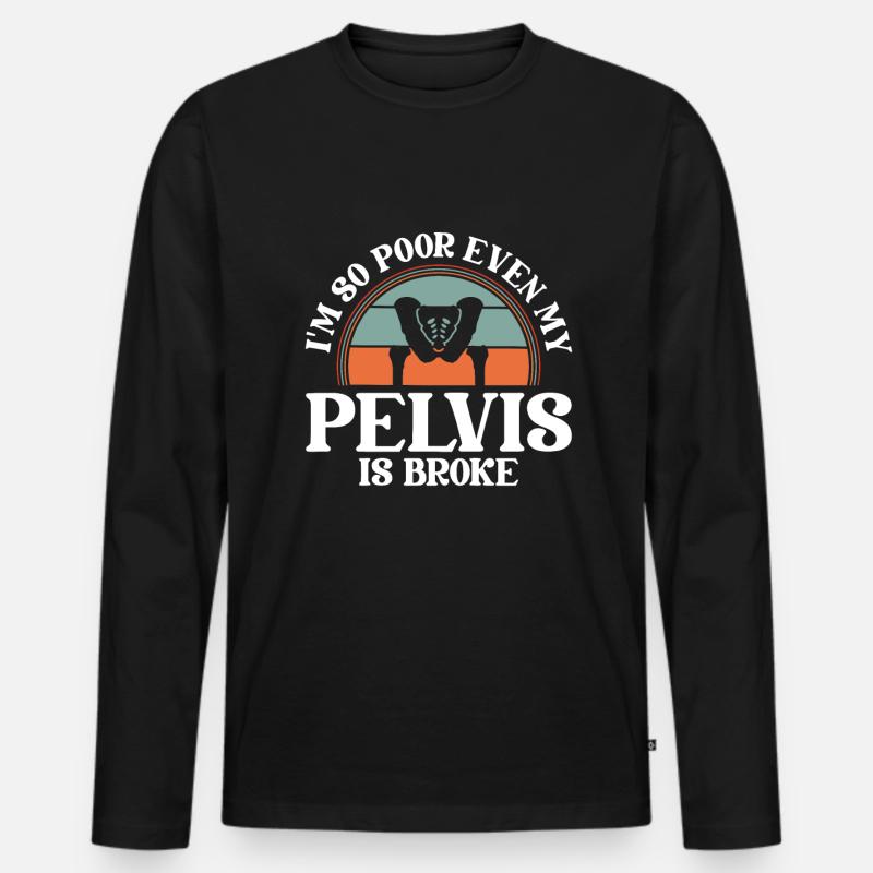 Schwarzer Humor - Männer Premium Bio Langarmshirt - Schwarz