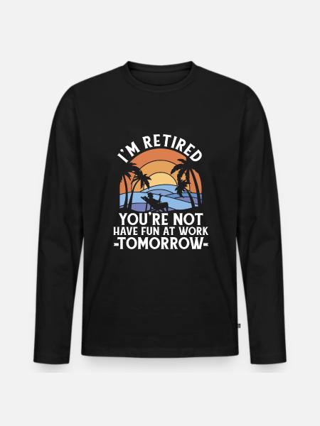 Pensioner Pension Funny - Men's Premium Organic Long Sleeve Shirt - black