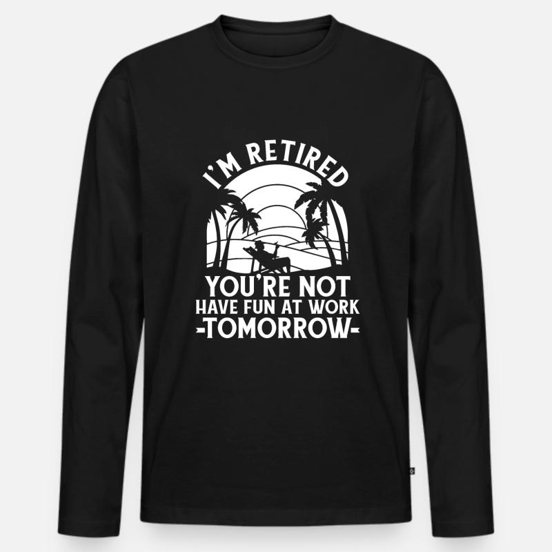Rentner Rente Witzig - Männer Premium Bio Langarmshirt - Schwarz
