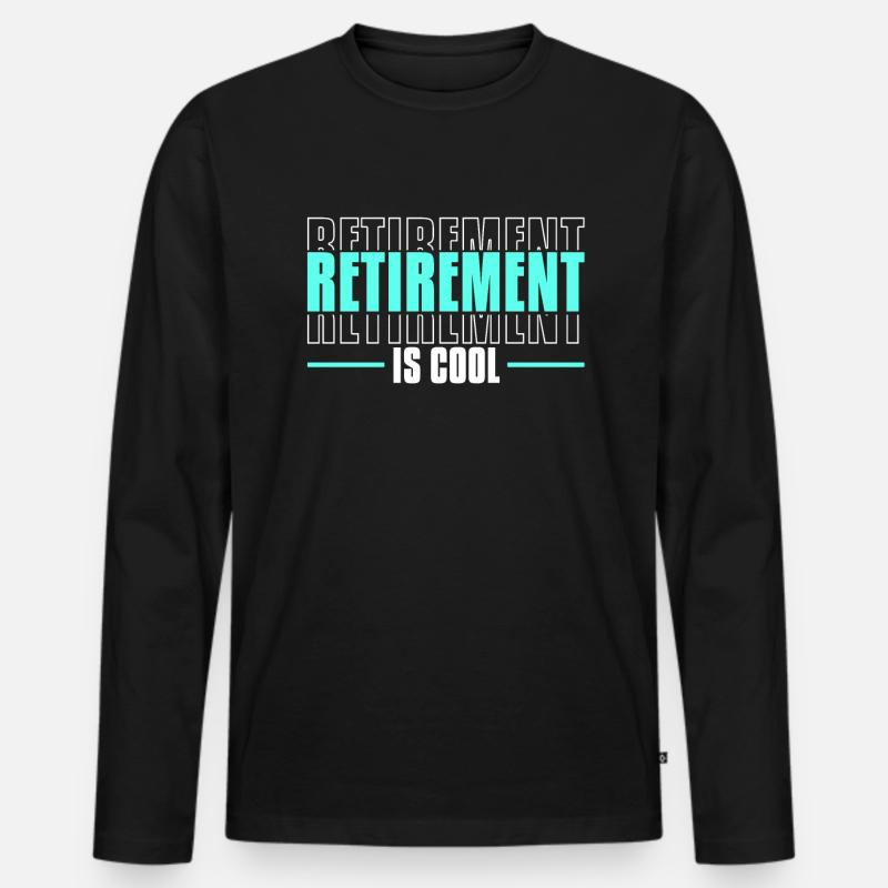 Rentner Rente Cool - Männer Premium Bio Langarmshirt - Schwarz