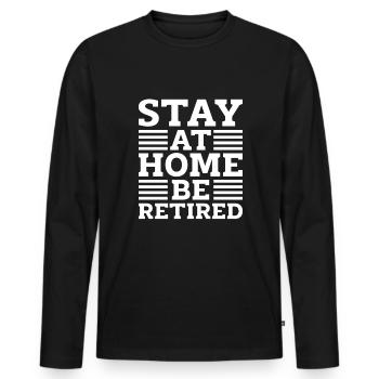 Pensioner pension - Men's Premium Organic Long Sleeve Shirt - black - Front - Nico (187cm)