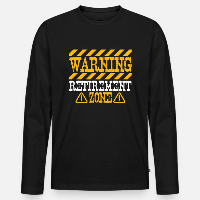 Rentner Rente Cool - Männer Premium Bio Langarmshirt - Schwarz