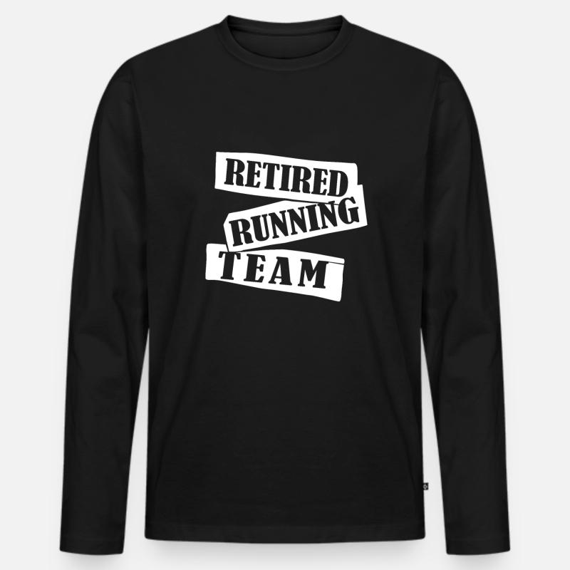 Rentner Rente - Männer Premium Bio Langarmshirt - Schwarz