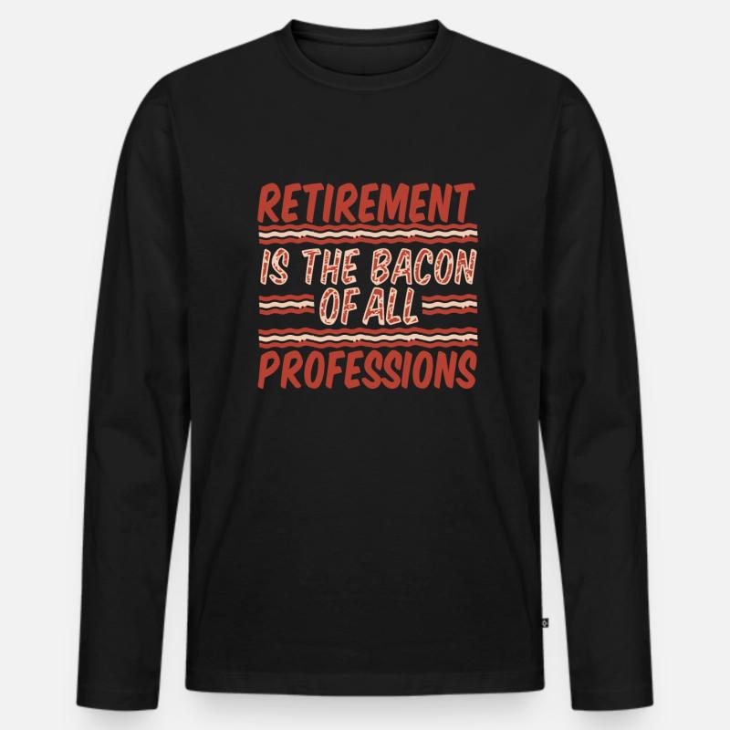 Rentner Rente Speck - Männer Premium Bio Langarmshirt - Schwarz